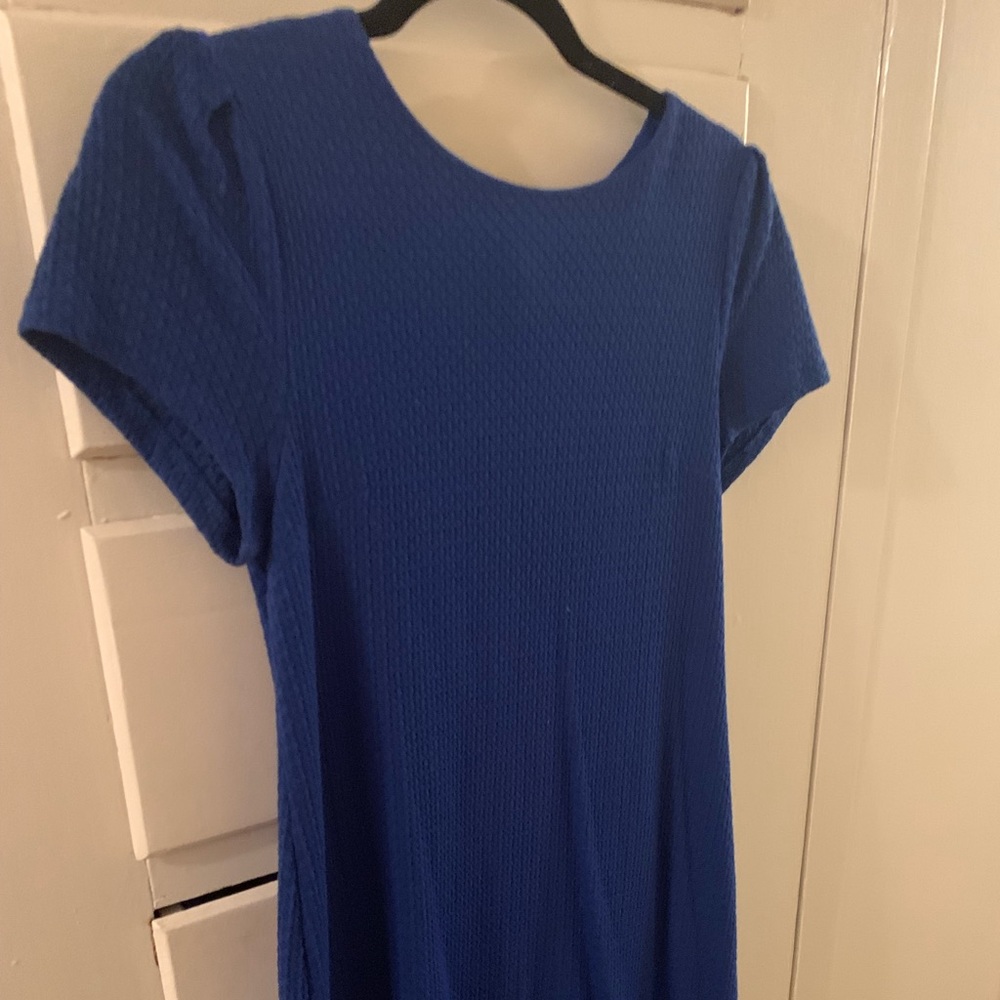 Blue cotton dress
